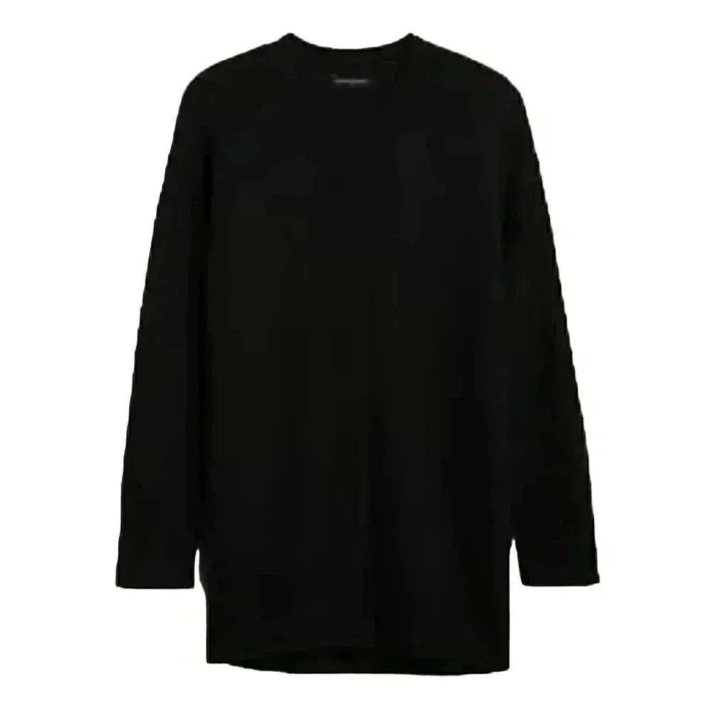 Banana Republic Women's Black Acrylic/Nylon Knit Slouchy Cardigan Sweater w Snap